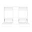 Lit escamotable, lit escamotable pliable en métal avec garde-robe, tablettes et prises de courant