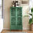 55'' Tall Storage Cabinet With Drawer, Decorative 2-Door Carved Wood Accent Cabinet With Solid Wood Legs-1212658003
