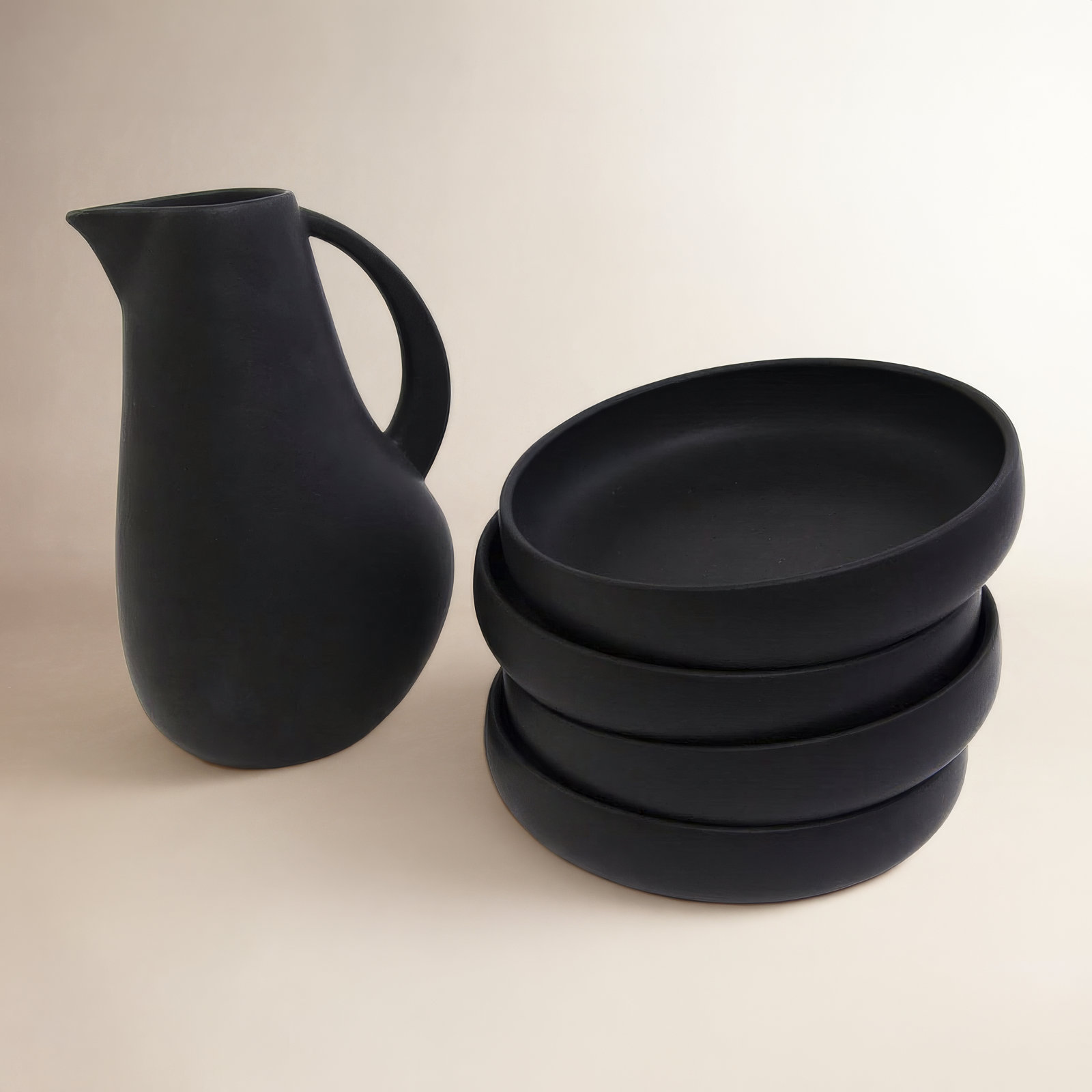 Borgen Stoneware Dinnerware Set, Basalt