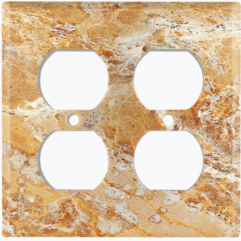 Patterned 2 - Gang Toggle Light Switch Standard Wall Plate