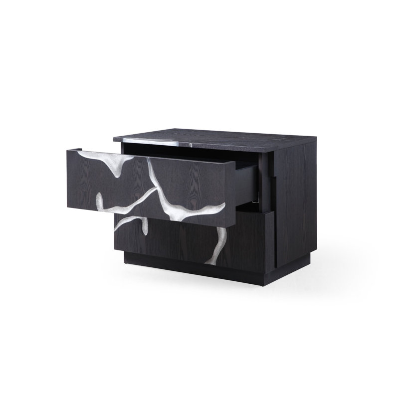 Table de chevet 2 tiroirs Velva