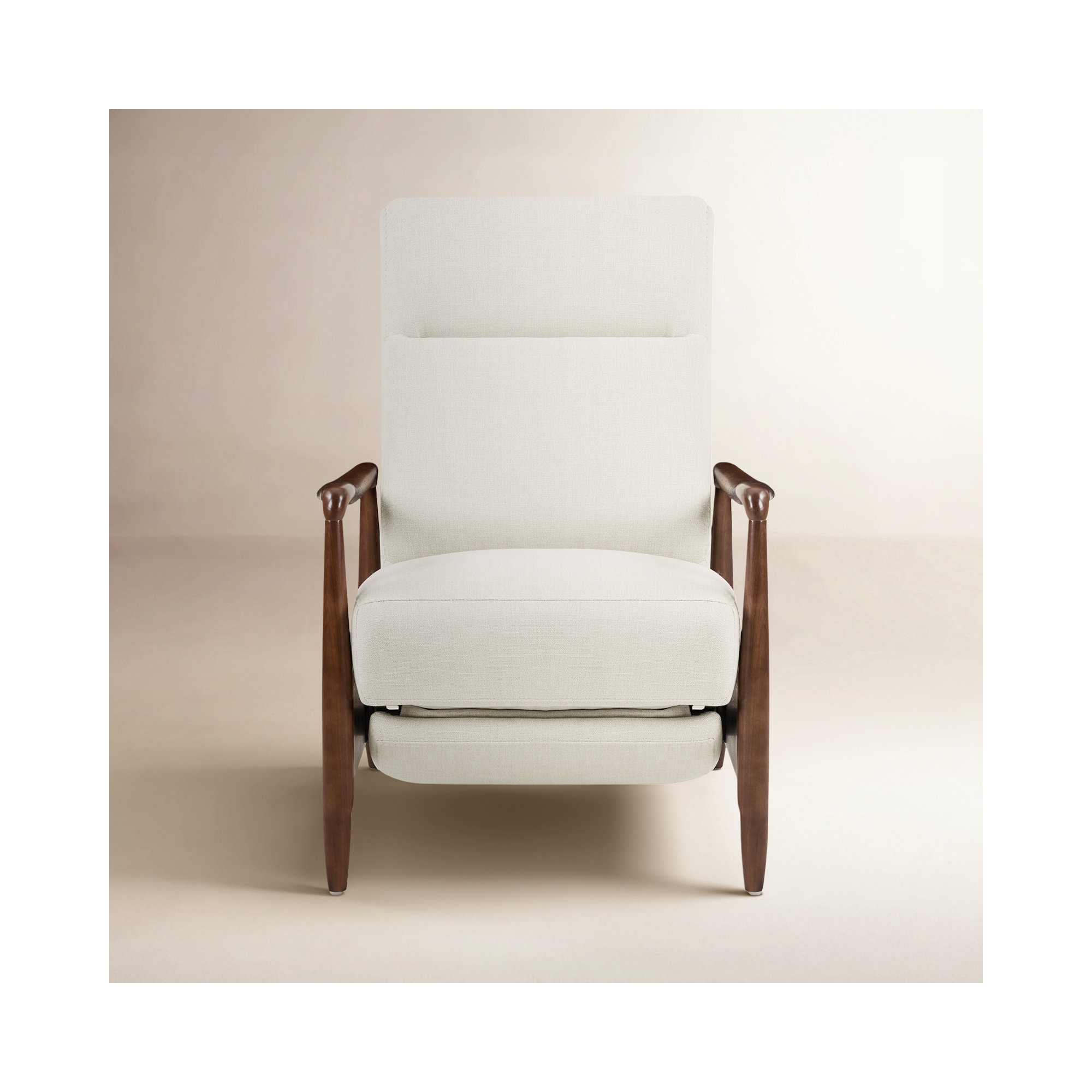 Beckett Upholstered Manual Recliner Armchair, Effie Linen Performance Linen