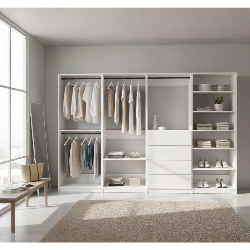 Prosper Freestanding Walk in Wood Closet System