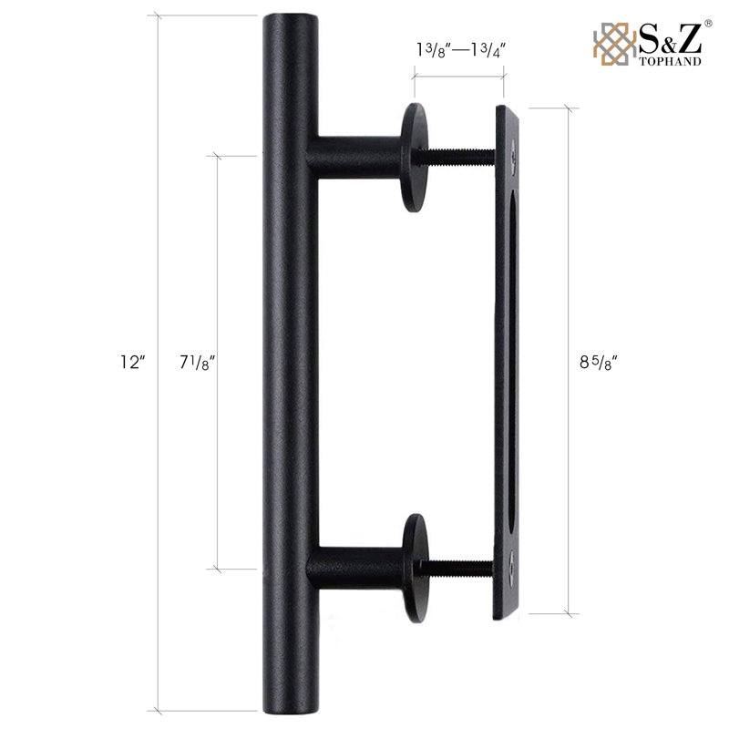 MDF Barn Door with Sliding Door Hardware Kit,Covered with Water-Proof PVC Surface, 36" x 84", Deep Gray