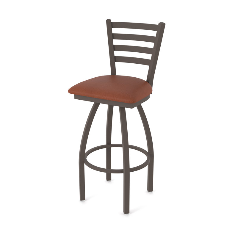 Tabouret pivotant Jackie, Bronze, Vinyle - Adobe Rein, Tabouret de bar (siège d'une hauteur de 30 po)