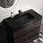 36" Bathroom Vanity - Black Sink Basin, Pre-Assembled, Stylish Walnut , Elegant Smooth Operation-109282803-109282811-109282815