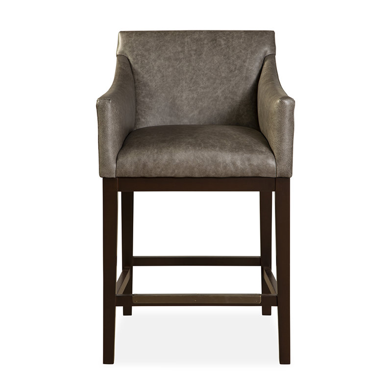 Upholstered Stool with Solid Wood Frame, Ashton