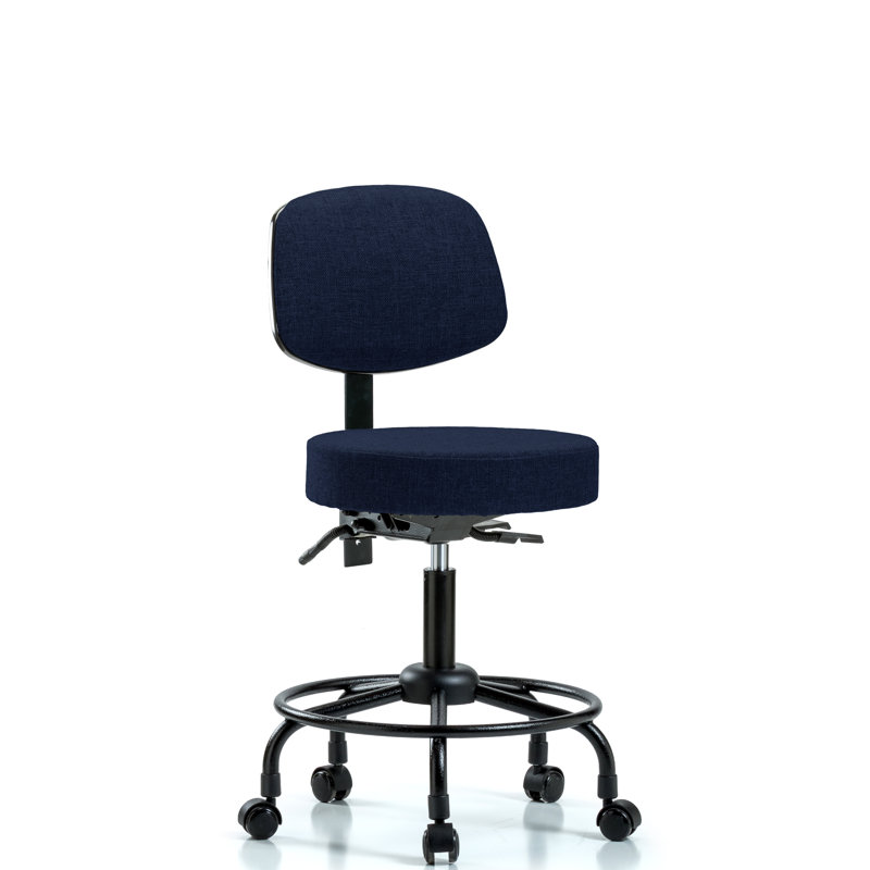 Tabouret de laboratoire Sophie, 40,25 po, Roulettes, Bleu marine