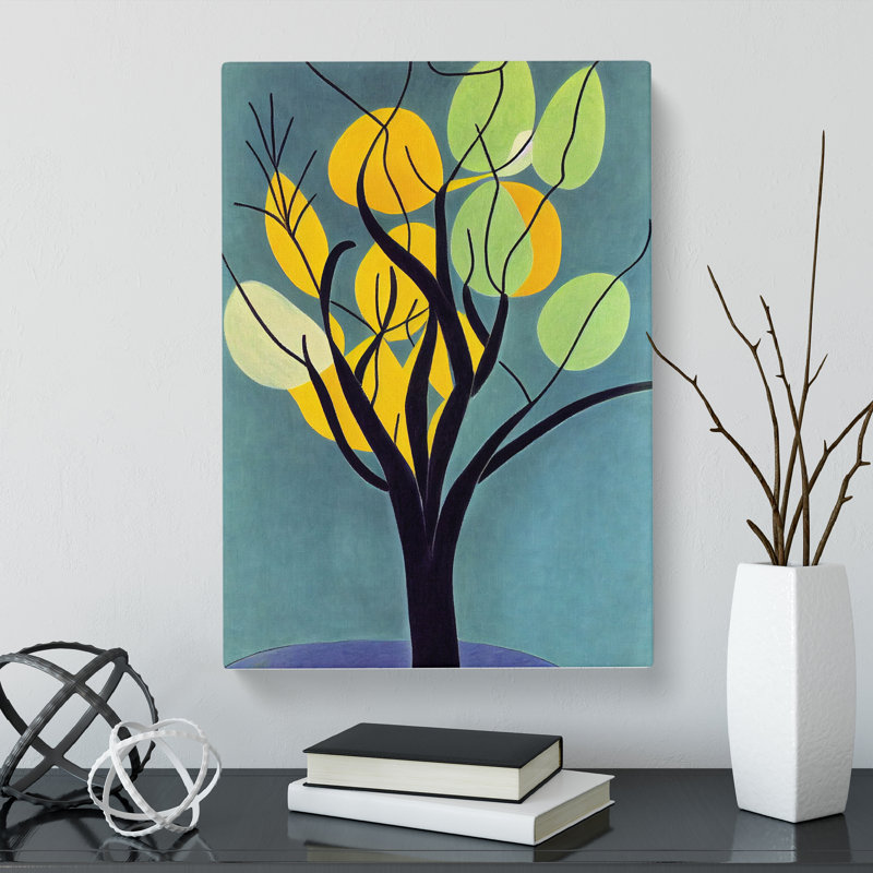 CAN-V0523-1776X Pear Tree Abstract - Wrapped Canvas Print, 50cm H x 35cm W