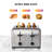 Kenmore 4 Slice Stainless Steel Toaster with Dual Controls, Extra Wide Slots and Bagel & Defrost-88967757