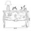 Console rectangulaire en bois manufacturé bleu massif-343018966