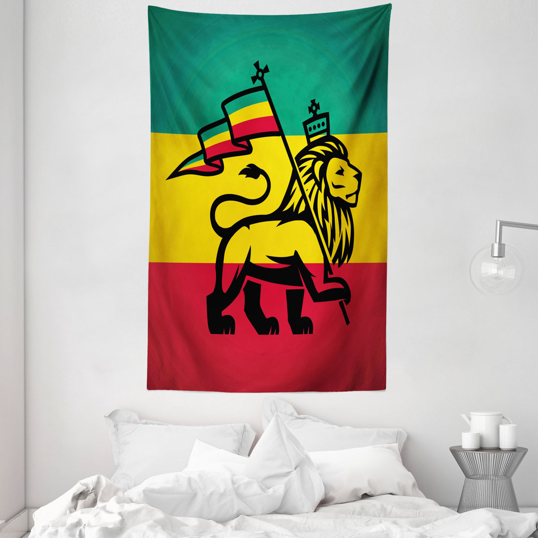 Wandbild KulturlÃ¶we Rastafari-Flagge