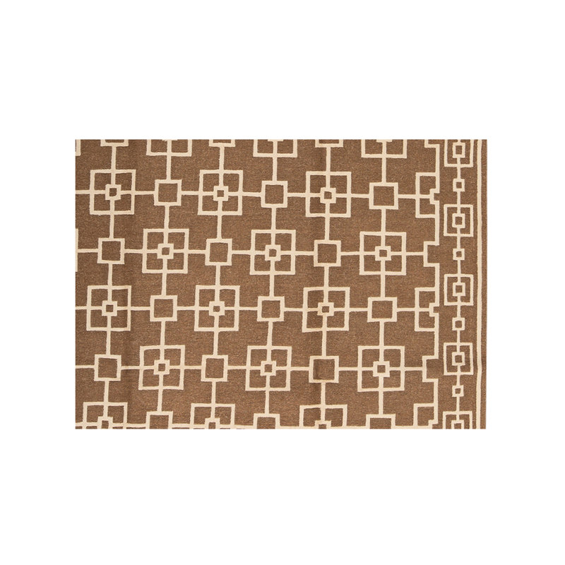 Linen Geometric Area Rug