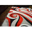 Tapis rouge à motifs abstraits Wargo