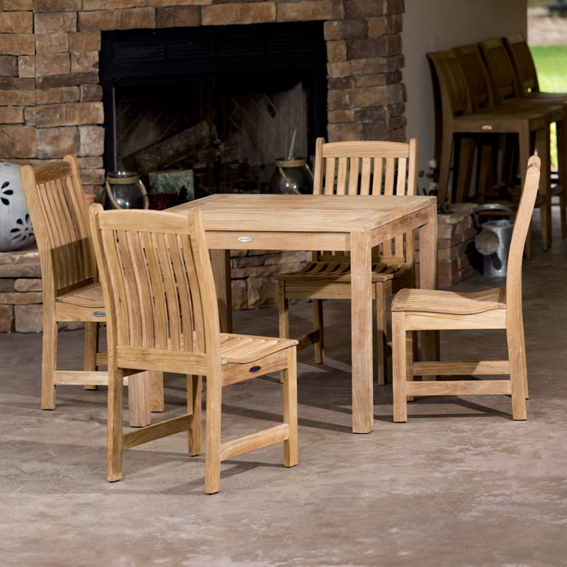 Veranda Square 4 - Person 36'' L Outdoor Restaurant Dining Set