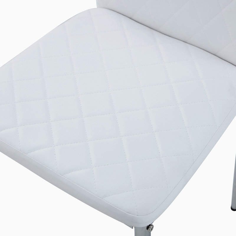 Chaise d'appoint en similicuir, Blanc