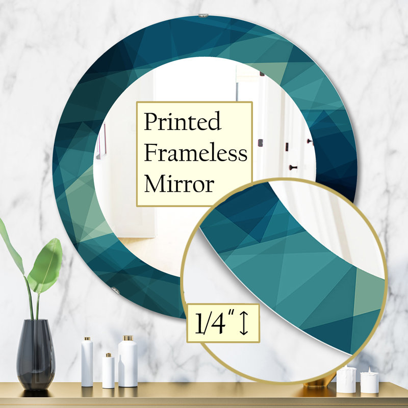 Nuances de bleu - Miroir moderne, H 31,5 po x l po