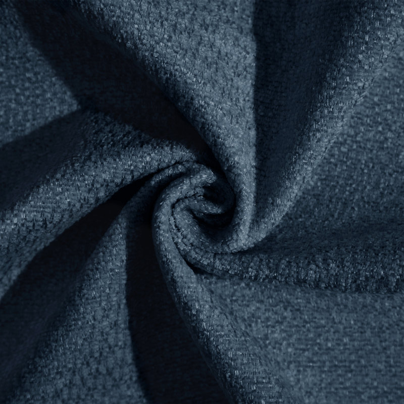 Canapé d'angle modulaire 3 places Cloud Feel, chenille bleue, pouf, L 104,3 po, Bleu