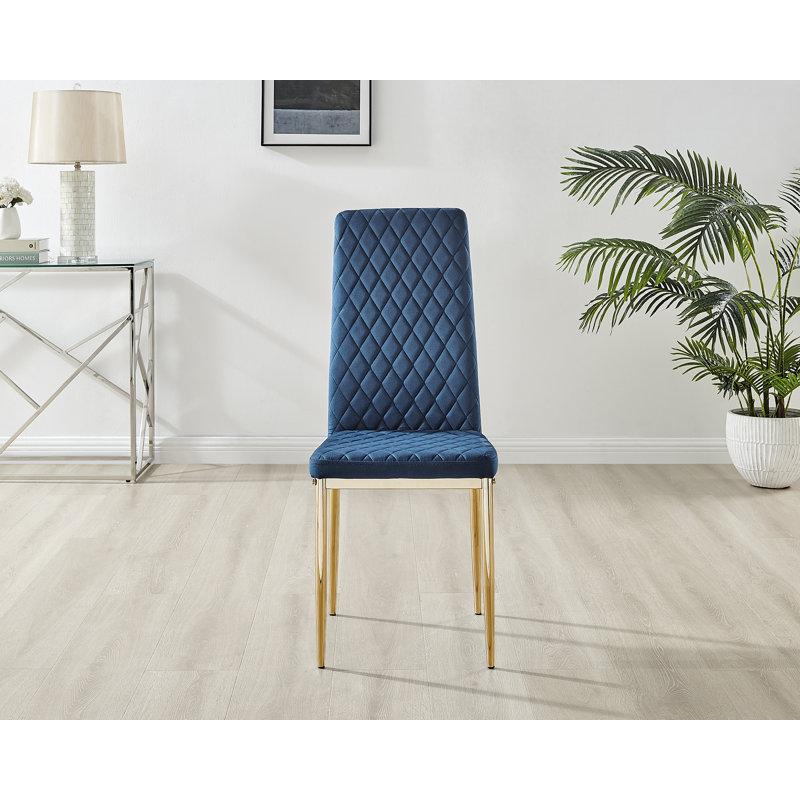 4 - Person Dining Set, Navy/Gold