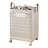 Laundry Basket with Wheels, Rolling Foldable Laundry Hamper Cart with Handle, White L