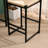 Set of 2 kitchen bar stools with footrest, paper rope weave counter height dining chairs, style b-1644869253
