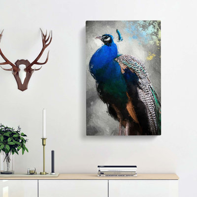 Gorgeous Peacock Bird - Wrapped Canvas
