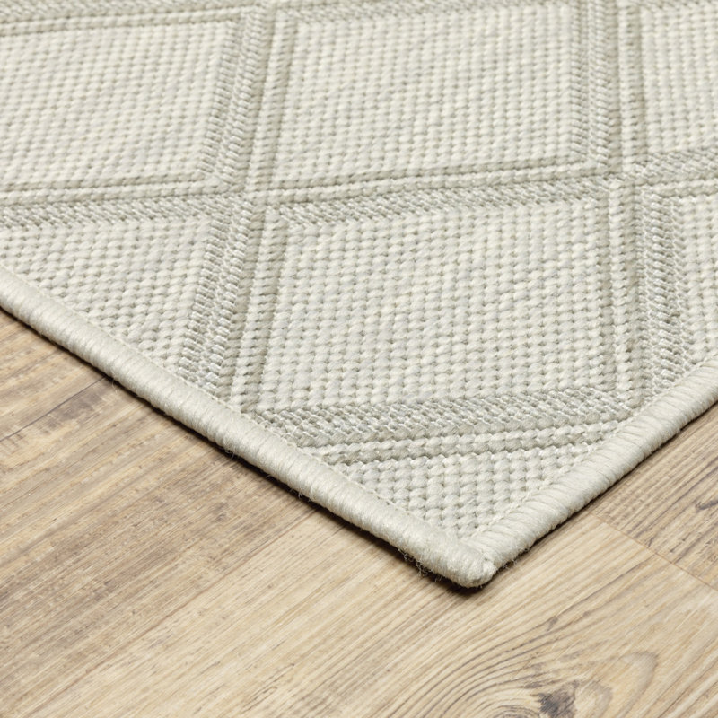 Sechura Geometric Indoor / Outdoor Rug, Rectangle 9'10" x 12'10"