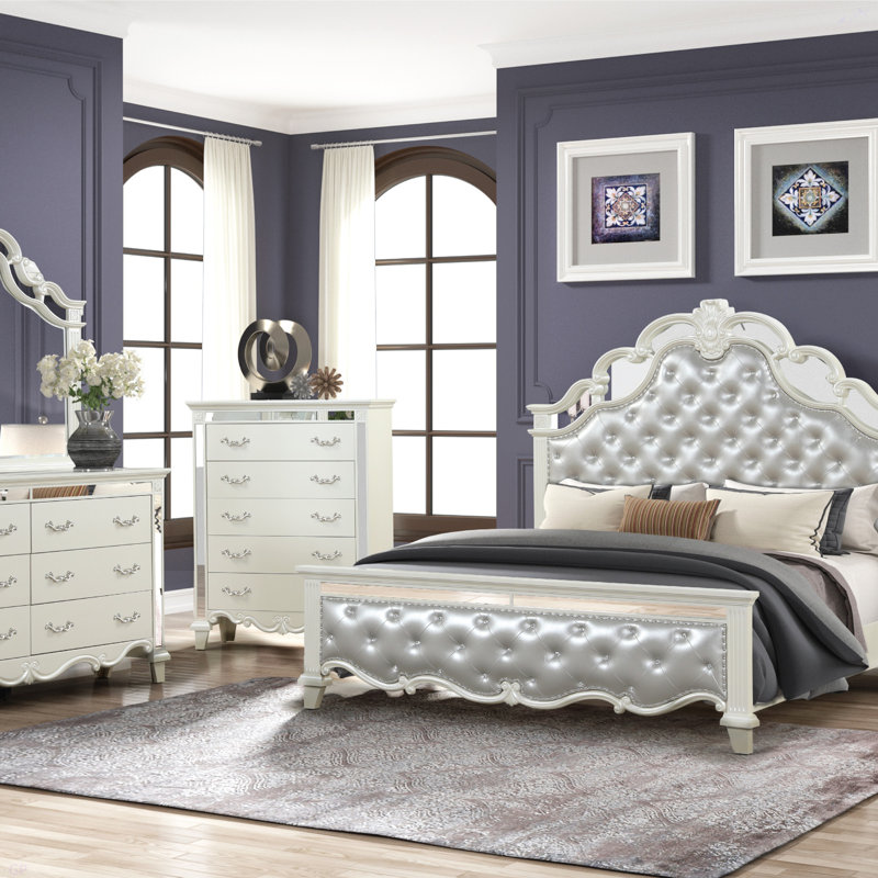 Commode à miroir Milan en bois