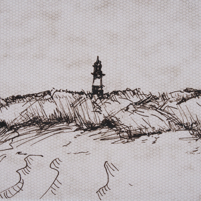 Sur le rivage, reproduction d'art texturée encadrée à la main, On The Shore II