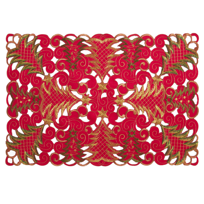 Récapitulatif 20" christmas tree nappe Rameriz, Rouge