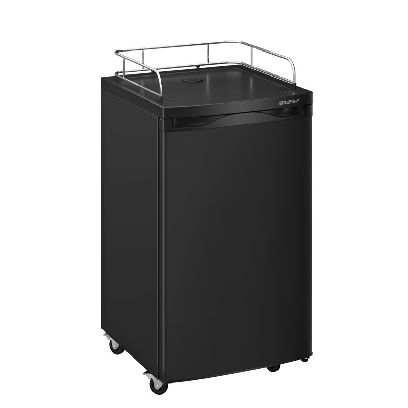 EdgeStar 4.9 Cubic Feet Cornelius Keg Freestanding Kegerator with, Black
