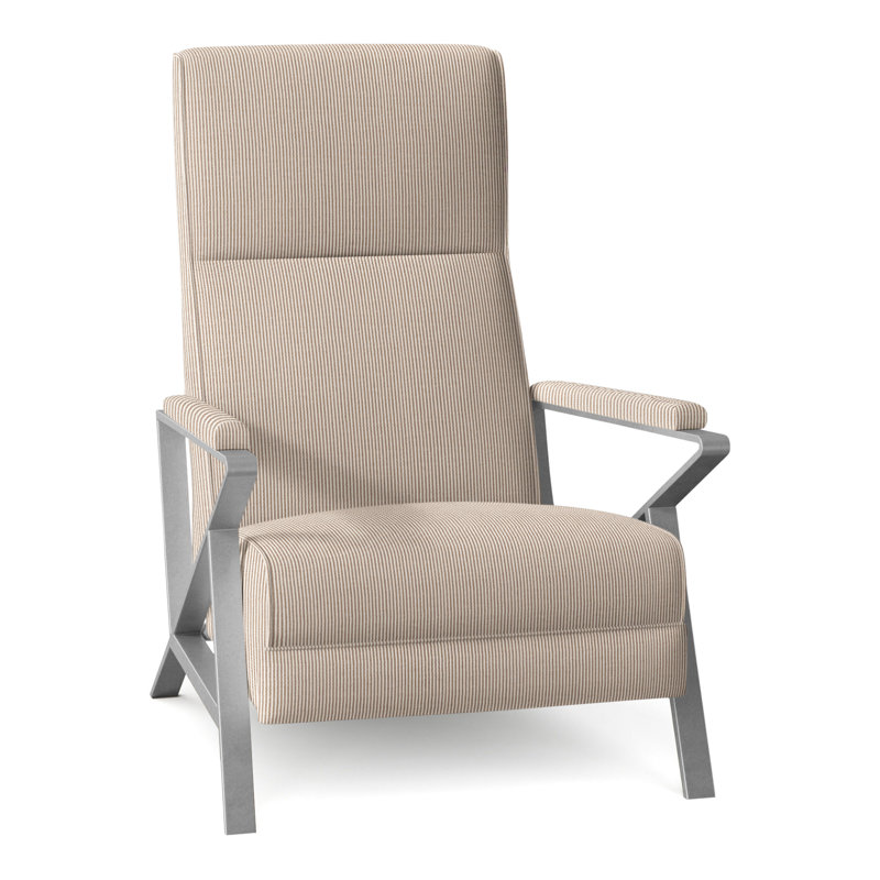 Infinity 28.25" Wide Manual Standard Recliner, Brushed Nickel, Perigold Replay Taupe