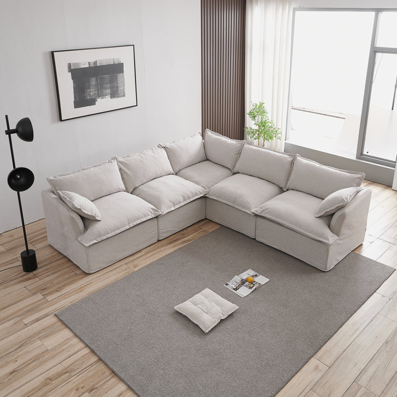 Canapé modulaire en duvet synthétique Kejon, Gray