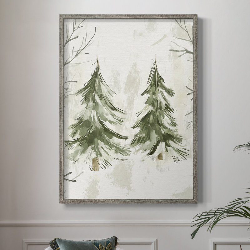 «Christmas Holiday Art», reproduction encadrée Ccclxxxii - bois massif, H 30 po x l 24 po