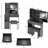 29.2"Vanity Table + Cushioned Stool
