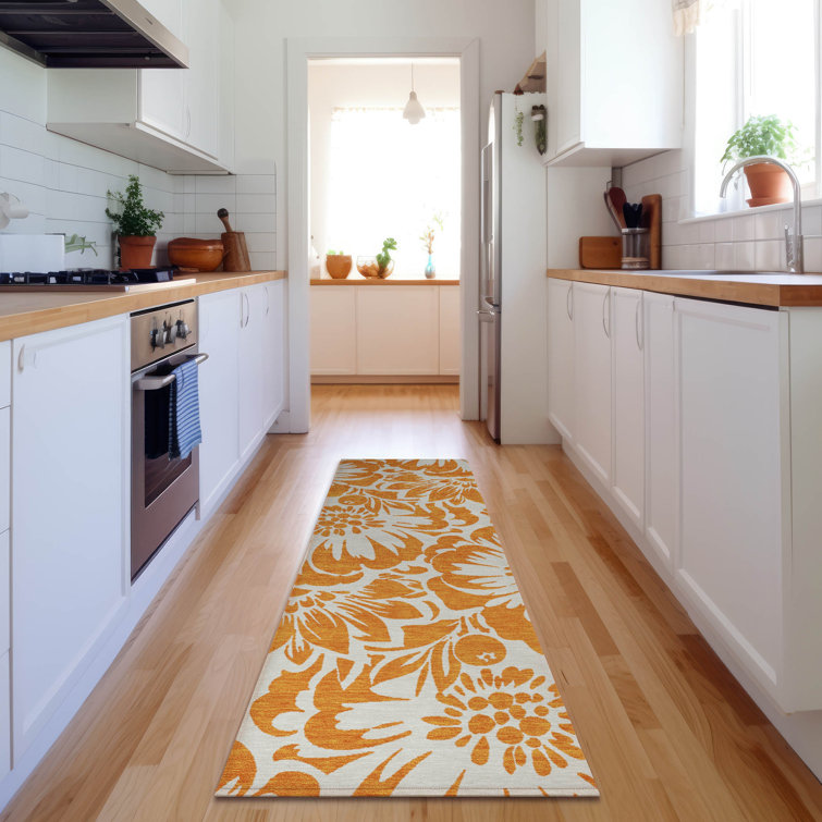 Premium Machine Washable Cerrito AMF551 Orange Rug