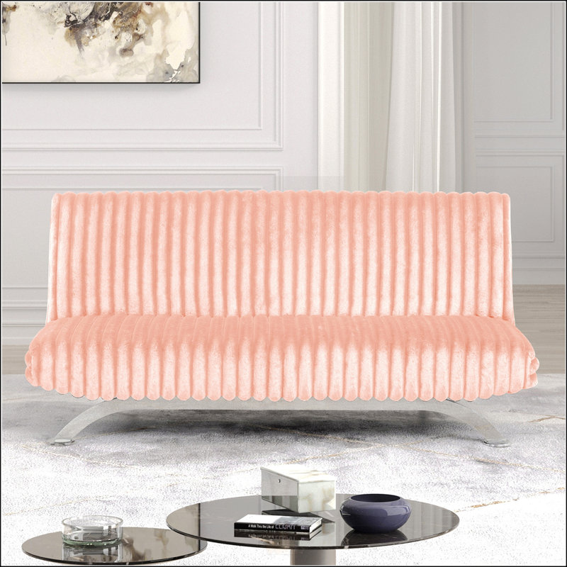Futon Sofa Bed, Pink