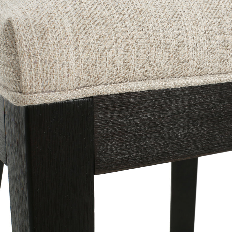 Parinita Fabric Upholstered Side Dining Chairs, Chocolate Brown