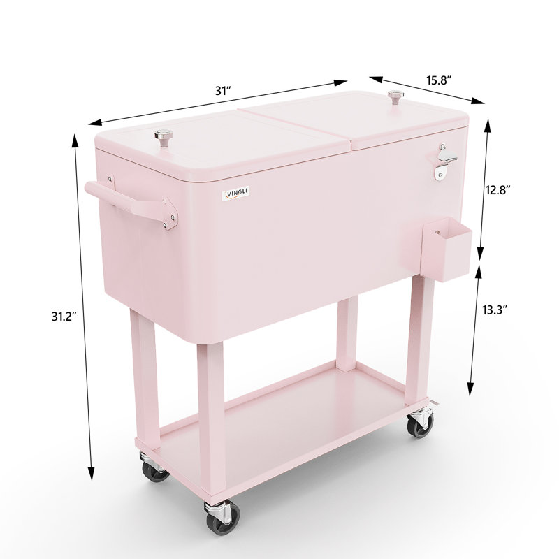 Chariot de refroidissement pour glacière 80QT, Rose