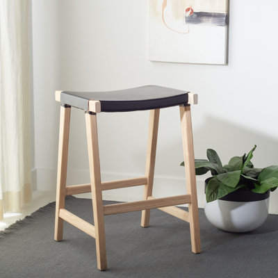 Tabouret de bar et de comptoir en cuir véritable Kellan