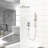 Wall Mounted 12 Inch Square Shower Brushed Nickel - Adjustable Slide Bar, -Balanced Valve & Handheld Constituent In Contents-120997226