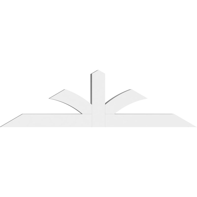 Support pour pignon en PVC de qualité architecturale Richland, H 17,5 po x l 60 po (pas 7/12), P 4 po x F 4 po