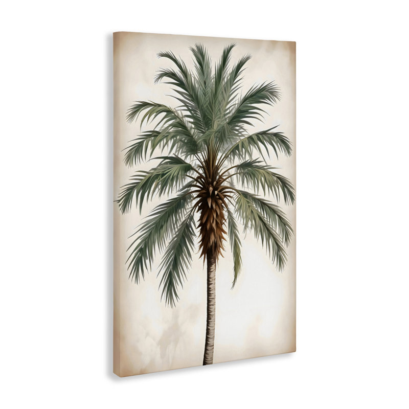 Toile de palmier à plumes centrée, design par LSR Design Studio, H 24 po x l 16 po