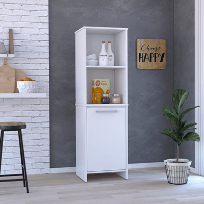 Armoire de cuisine, armoire à une porte, tablettes intérieures et extérieures