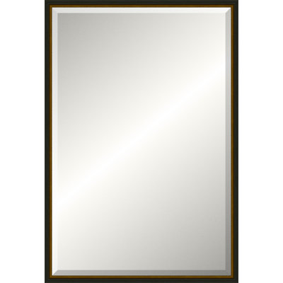 Distressed Black Old World Mirror
