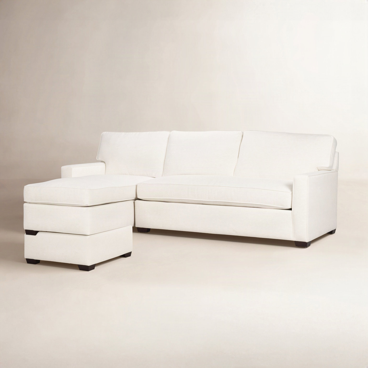 Taylor Upholstered Chaise L-Sectional, Nomad Snow Crypton® Chenille, Left Hand Facing