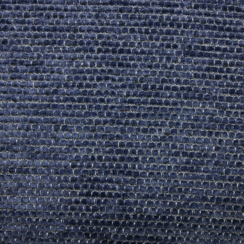 Fauteuil en tissu d'ameublement Chenille, Bleu