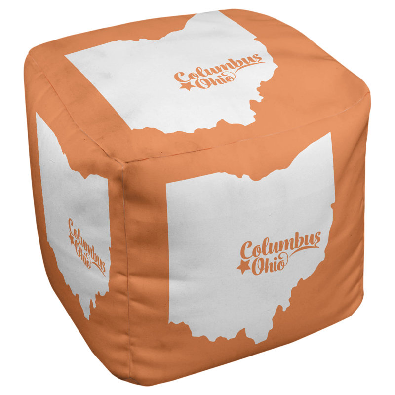Repose-pieds à cubes ohio columbus, Orange