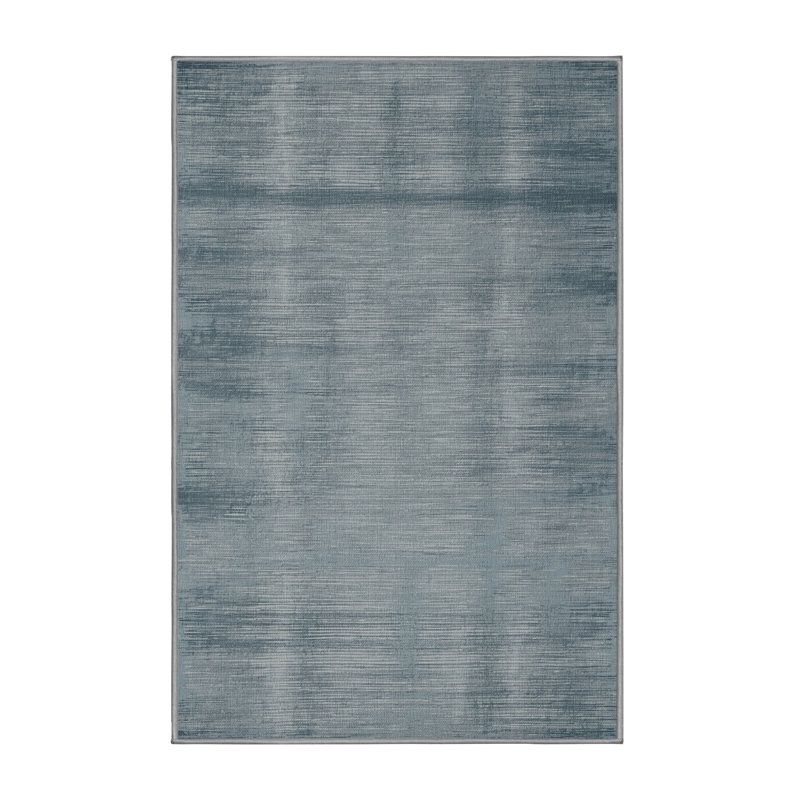 Machine Washable Abstract Gray Area Rug, Rectangle 2' x 3'