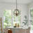 6 - Light Dimmable Geometric Chandelier Black And Gold Modern Farmhouse Chandelier